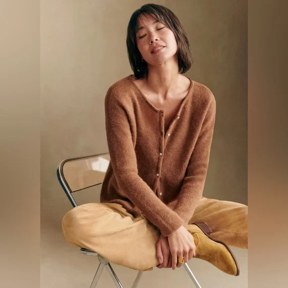 Sézane Gaspard Cardigan size Medium in Camel - Picture 1 of 6